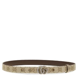 Beige Fabric Thin Belt