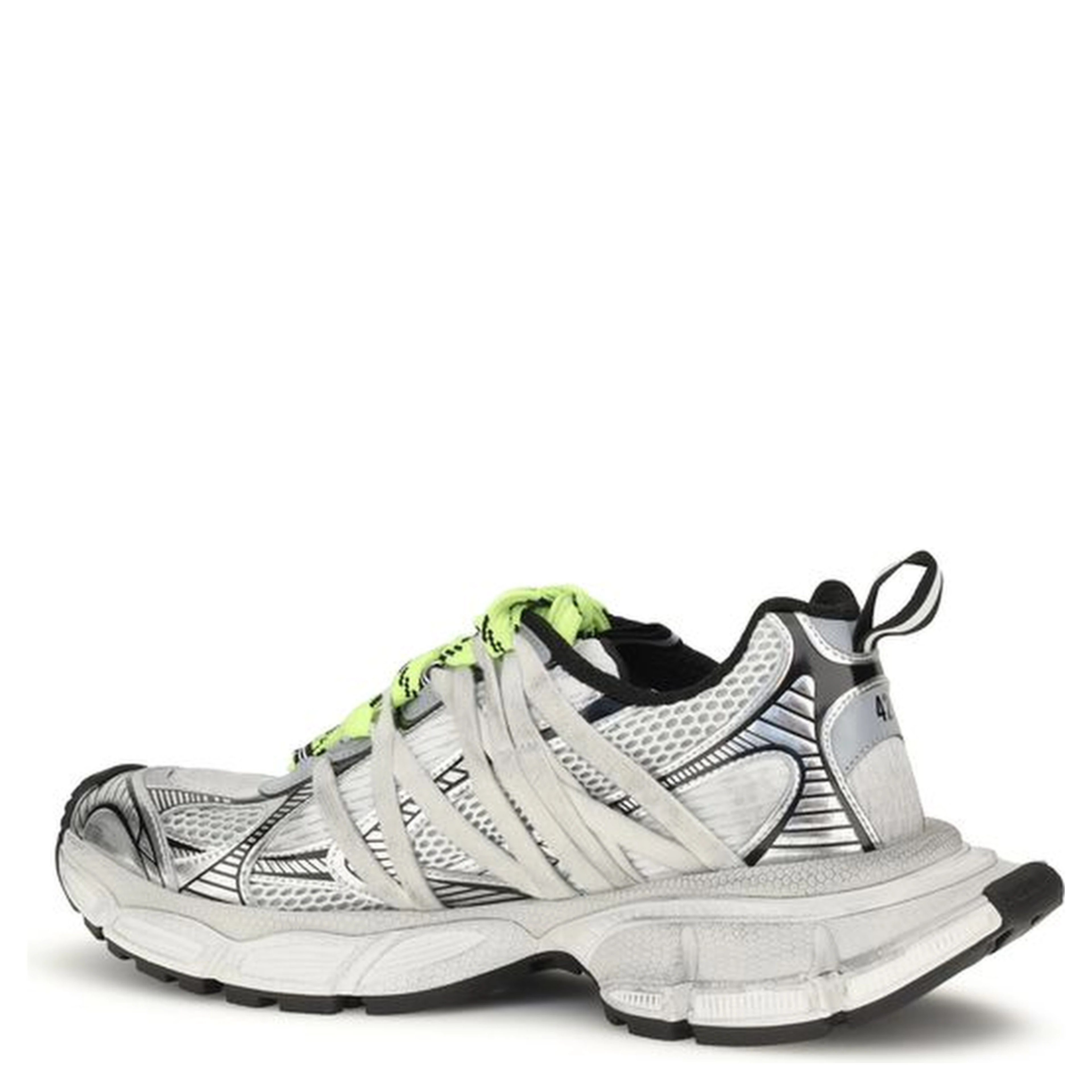 Gray Polyester Athletic Sneakers