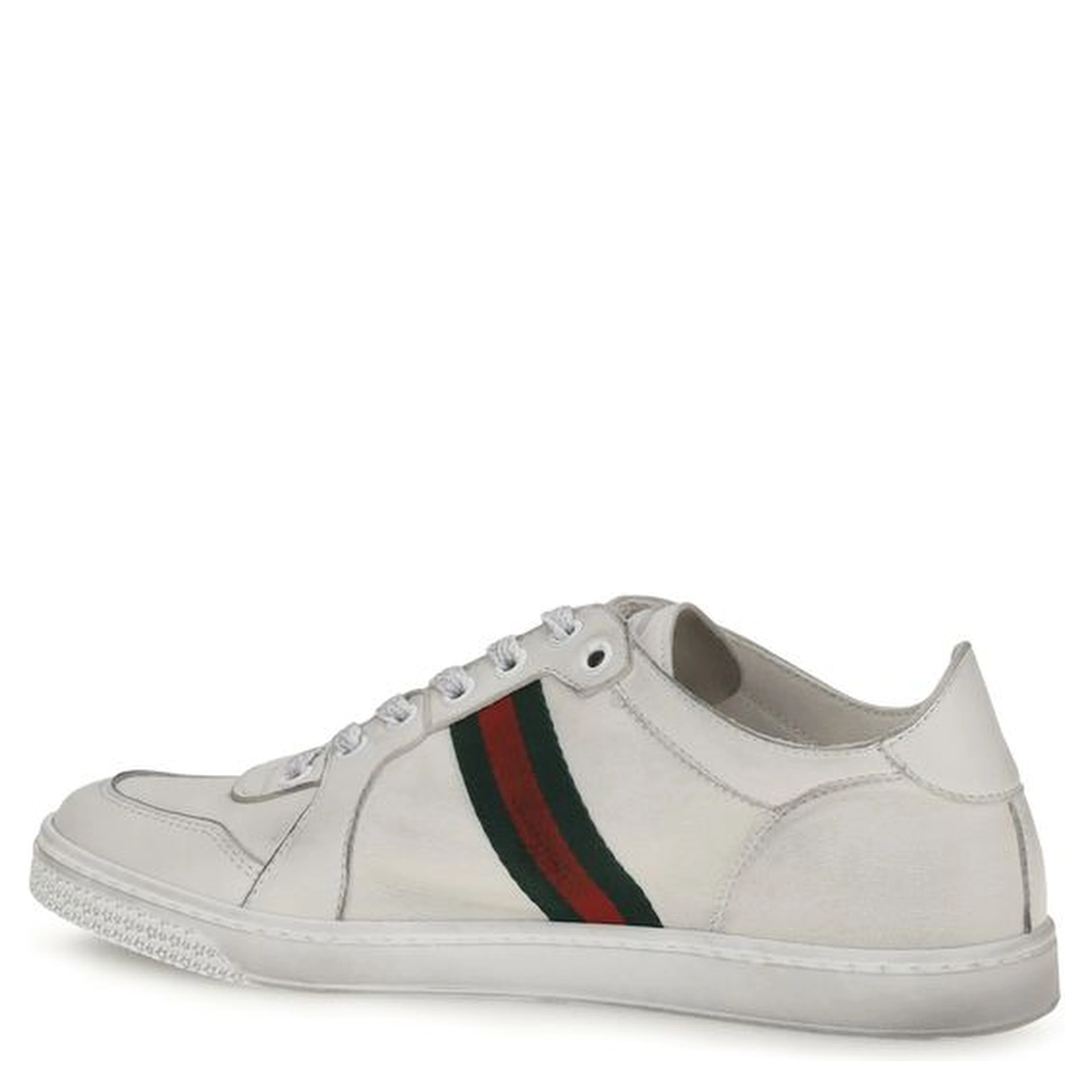 White Calf Leather Bos Taurus Athletic Sneakers