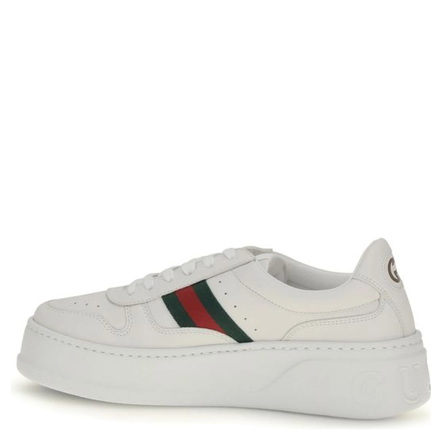 White Calf Leather Bos Taurus Chunky Sneakers