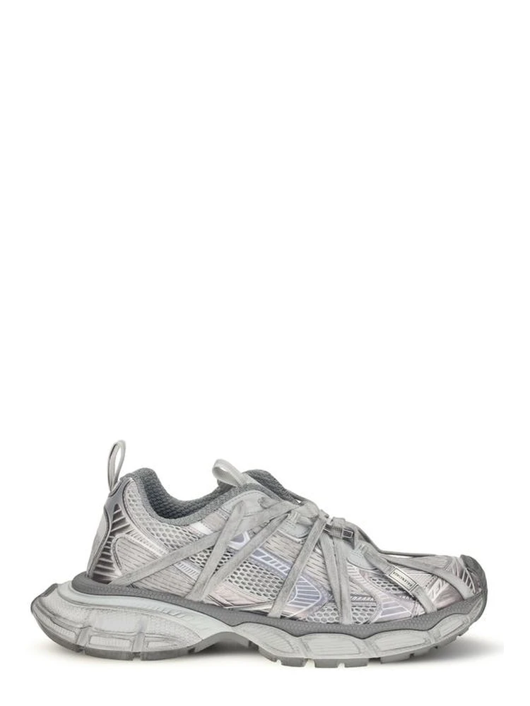 Gray Polyethylene Athletic Sneakers