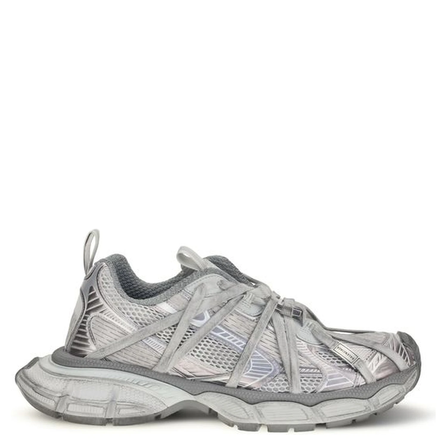 Gray Polyethylene Athletic Sneakers