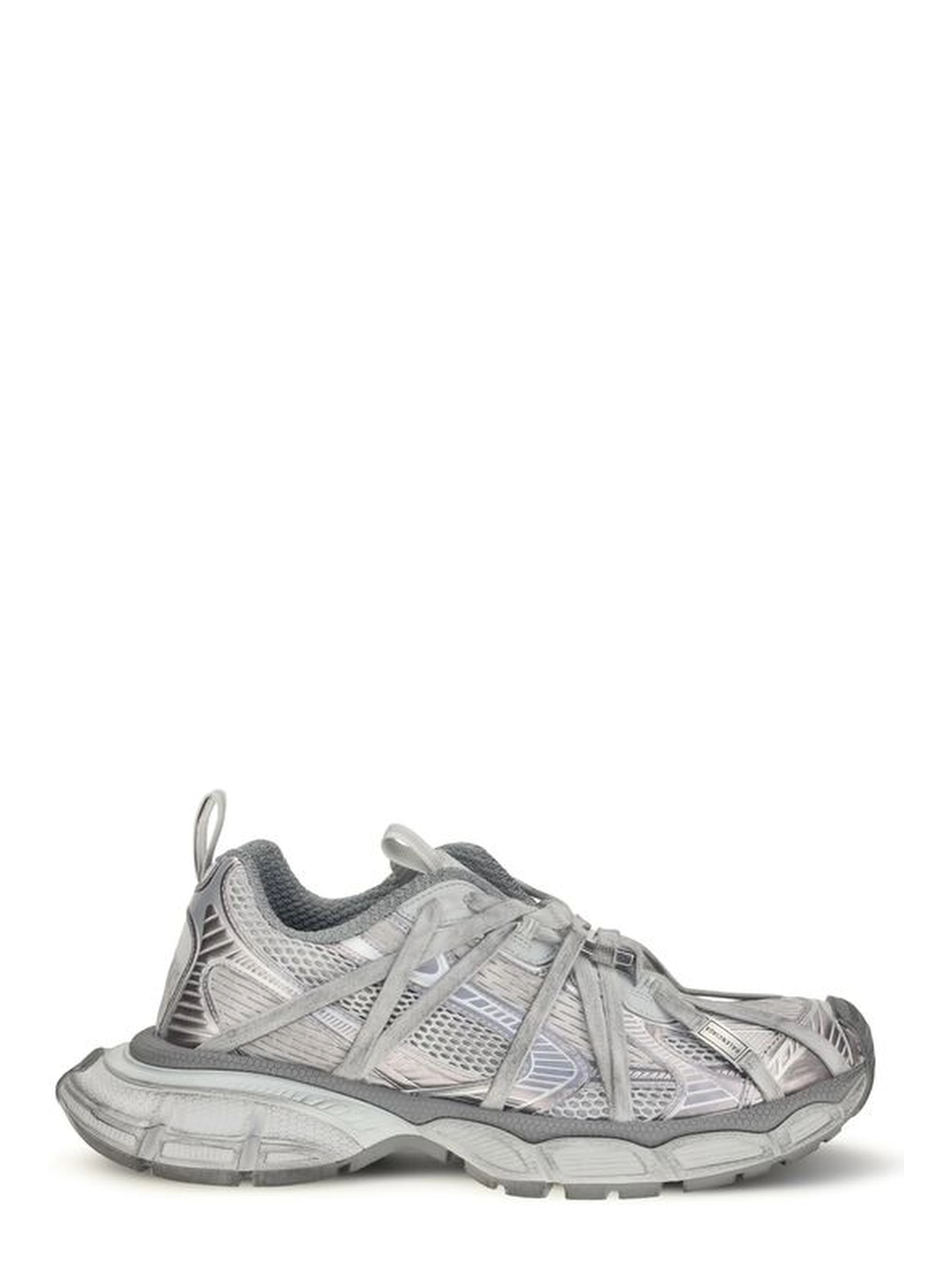 Gray Polyethylene Athletic Sneakers