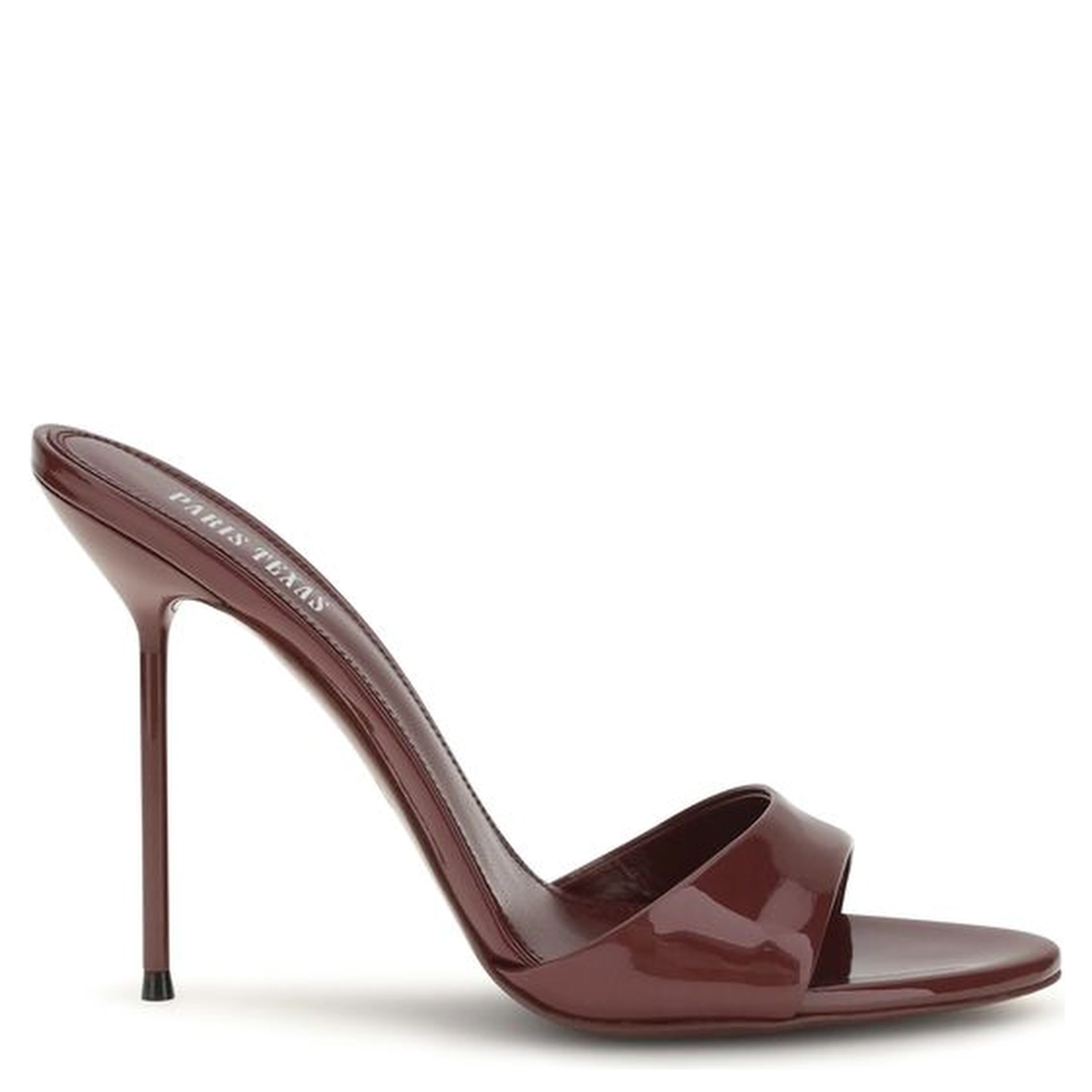 Bordeaux Calf Leather Bos Taurus Stiletto Heel Sandals