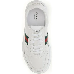 White Calf Leather Bos Taurus Chunky Sneakers