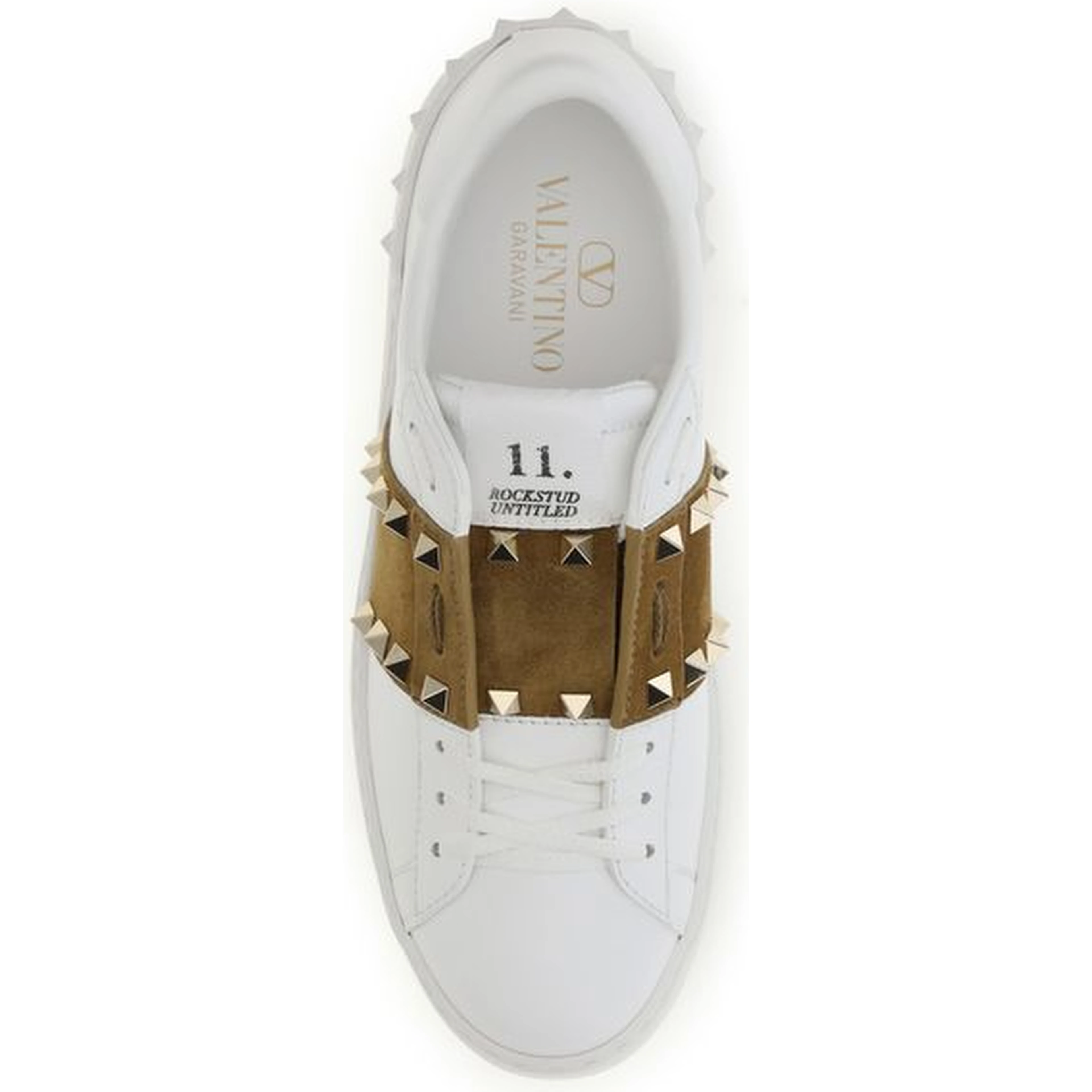 White Calf Leather Bos Taurus Sneakers