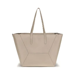 Beige Calf Leather Bos Taurus Shoulder Bag