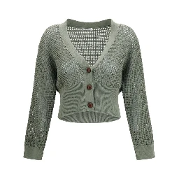 Bicolor Cotton Cardigan