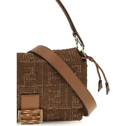 Brown Raffia Shoulder Bag