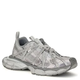 Gray Polyethylene Athletic Sneakers