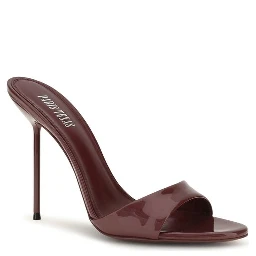 Bordeaux Calf Leather Bos Taurus Stiletto Heel Sandals