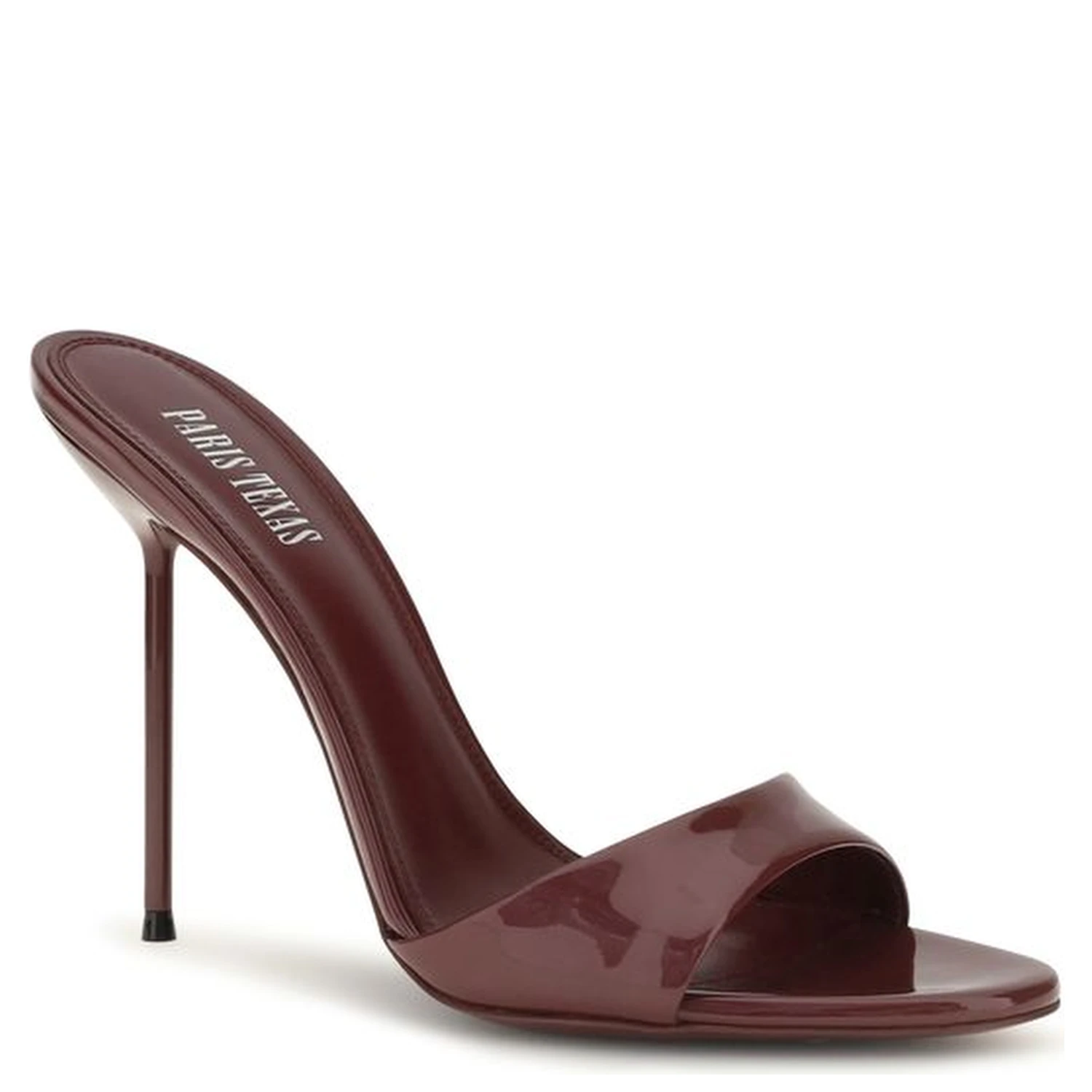 Bordeaux Calf Leather Bos Taurus Stiletto Heel Sandals