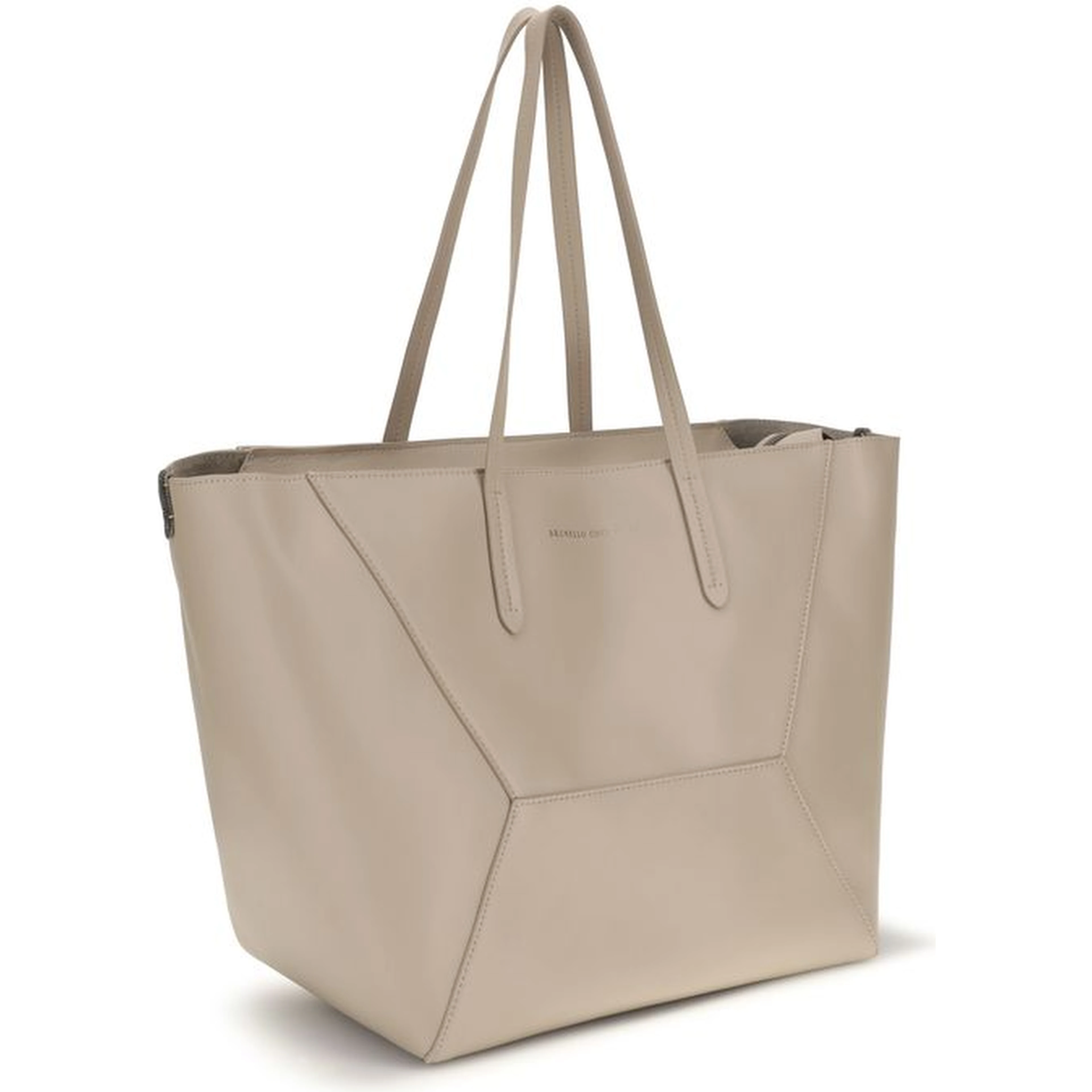 Beige Calf Leather Bos Taurus Shoulder Bag