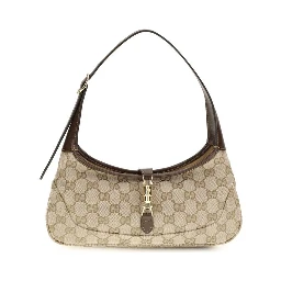 Beige Fabric Shoulder Bag
