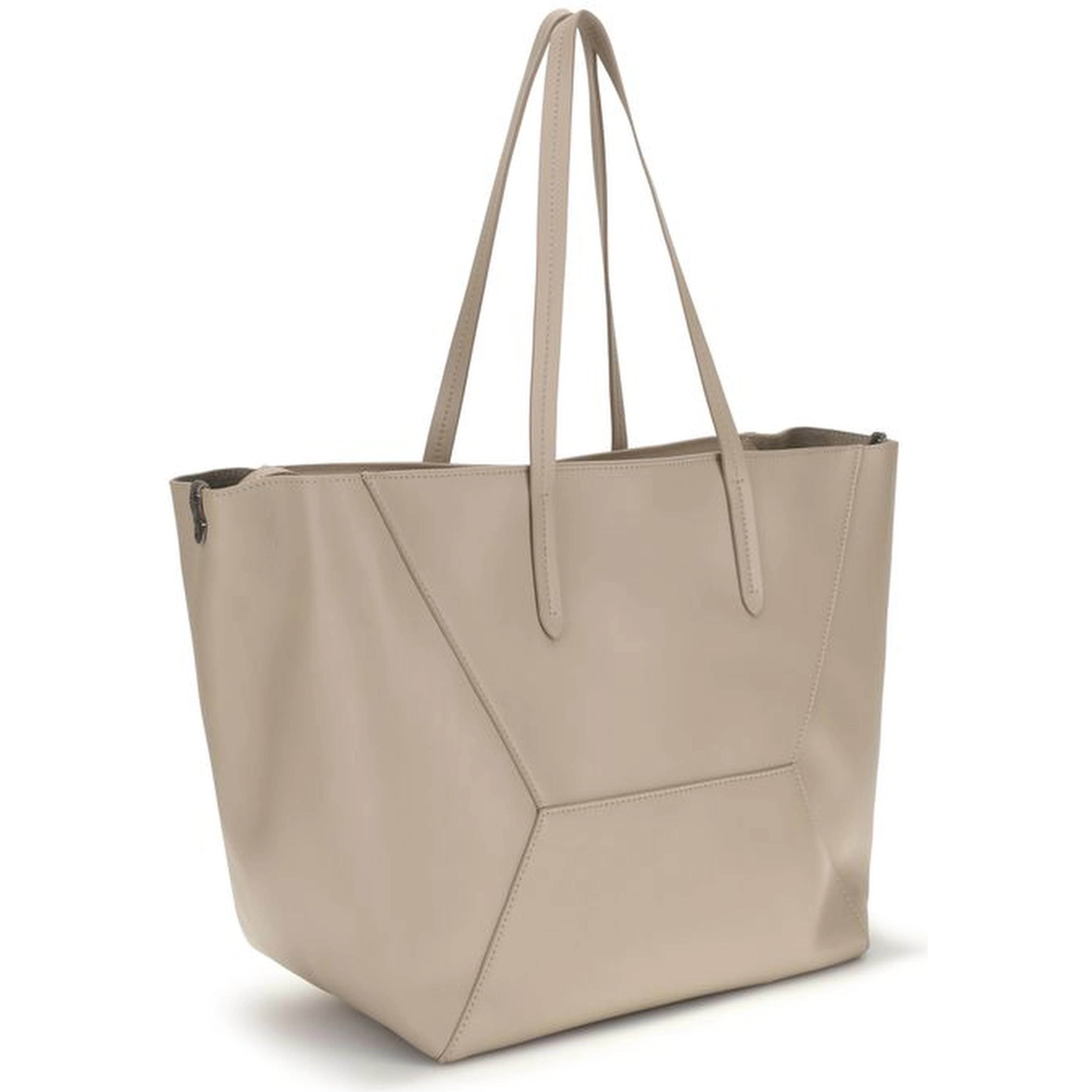 Beige Calf Leather Bos Taurus Shoulder Bag