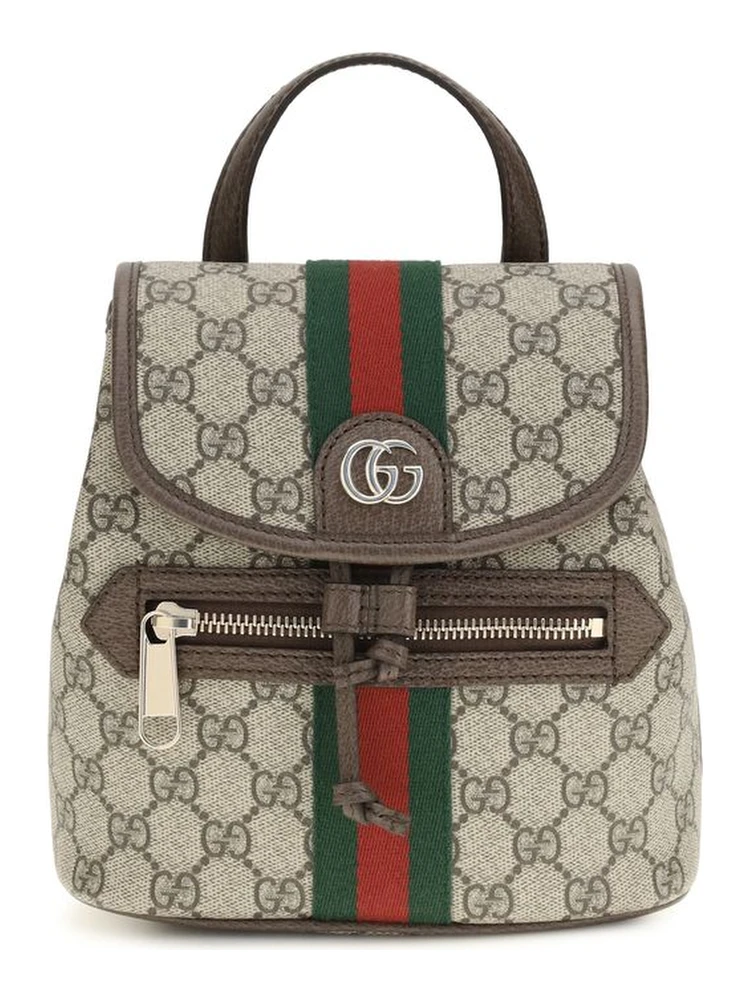 Beige Fabric Backpack