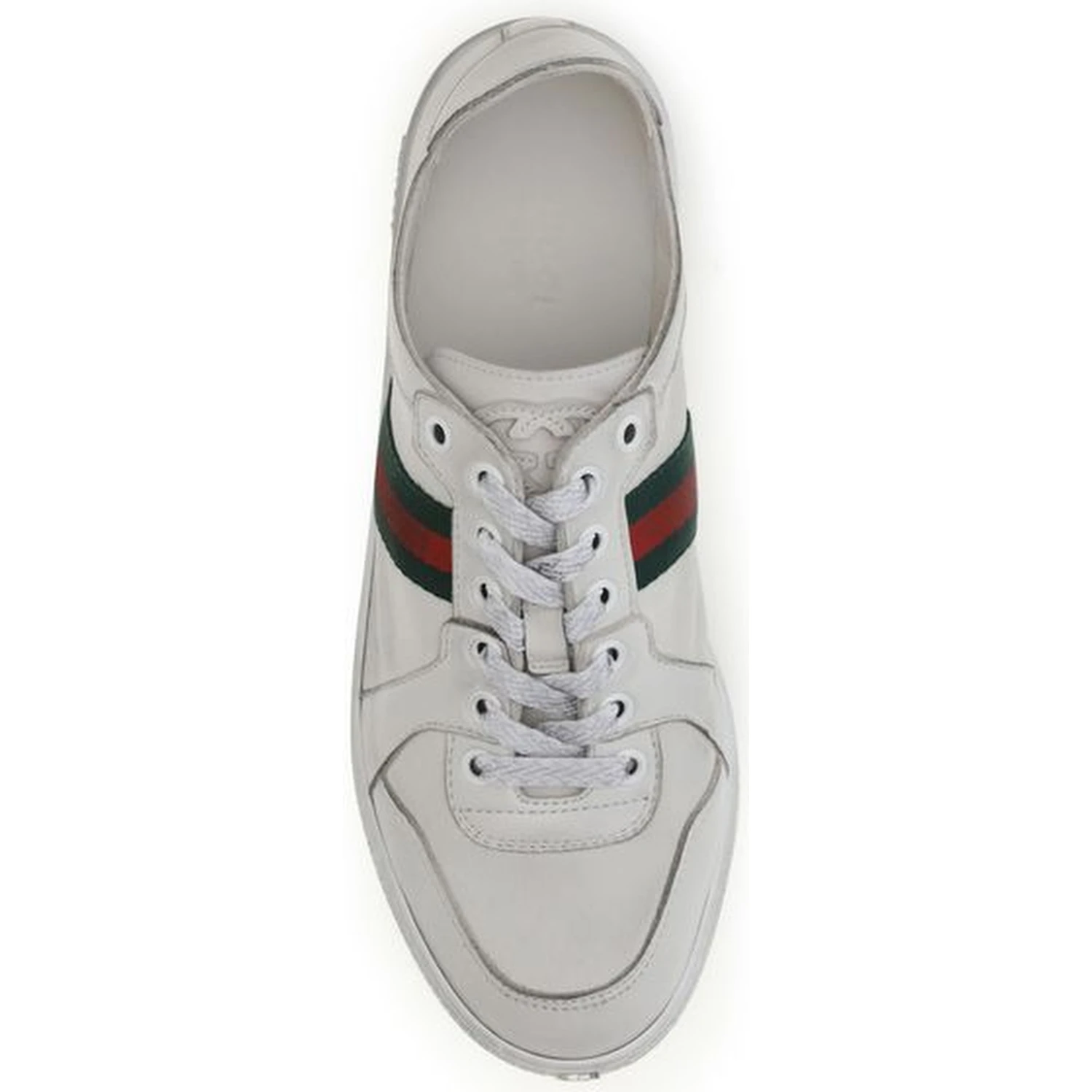 White Calf Leather Bos Taurus Athletic Sneakers