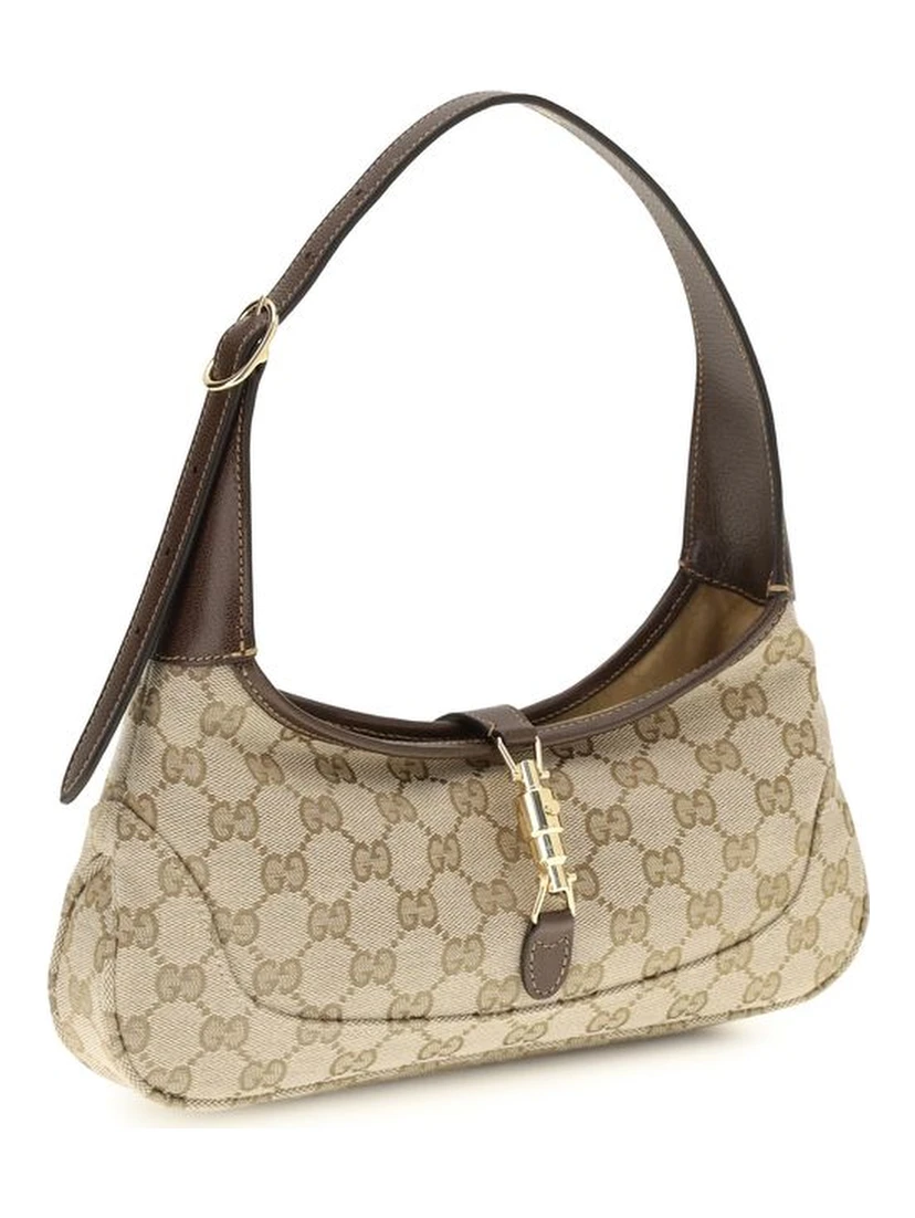 Beige Fabric Shoulder Bag