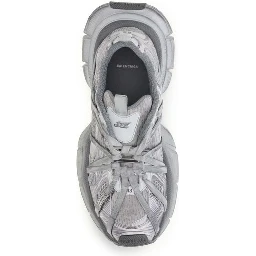 Gray Polyethylene Athletic Sneakers