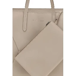 Beige Calf Leather Bos Taurus Shoulder Bag