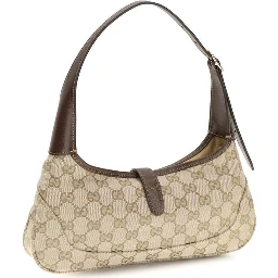 Beige Fabric Shoulder Bag
