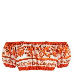Orange Cotton Blouse