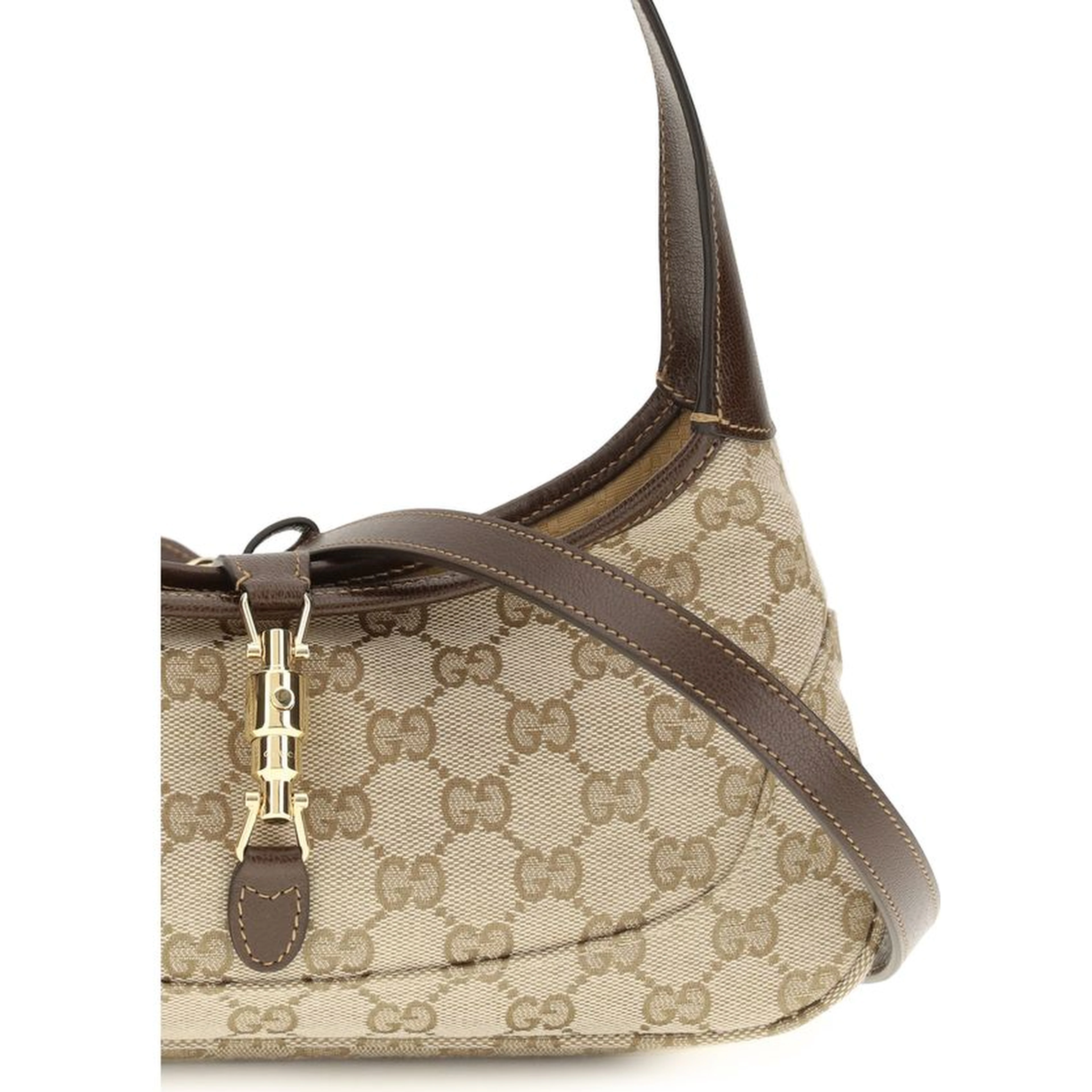 Beige Fabric Shoulder Bag