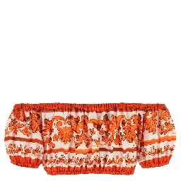 Orange Cotton Blouse