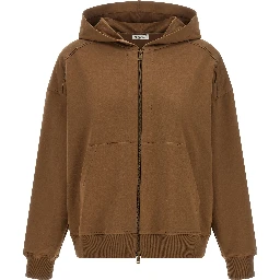 Brown Cotton Hoodie