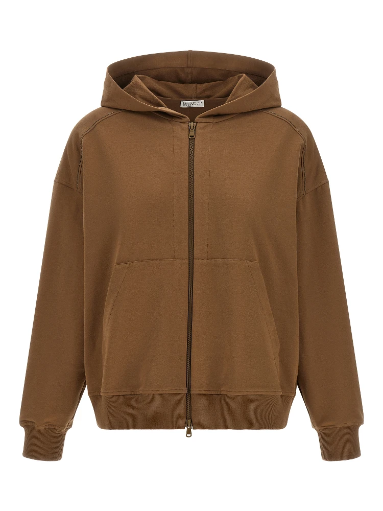 Brown Cotton Hoodie