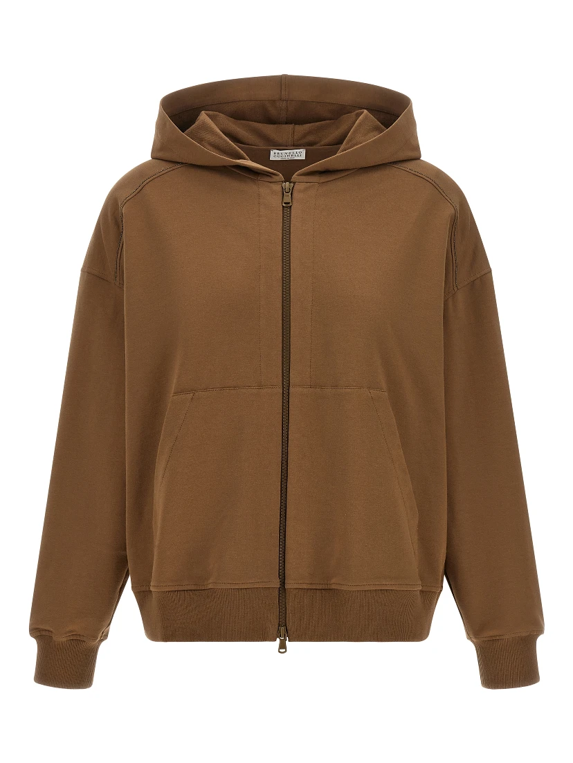 Brown Cotton Hoodie