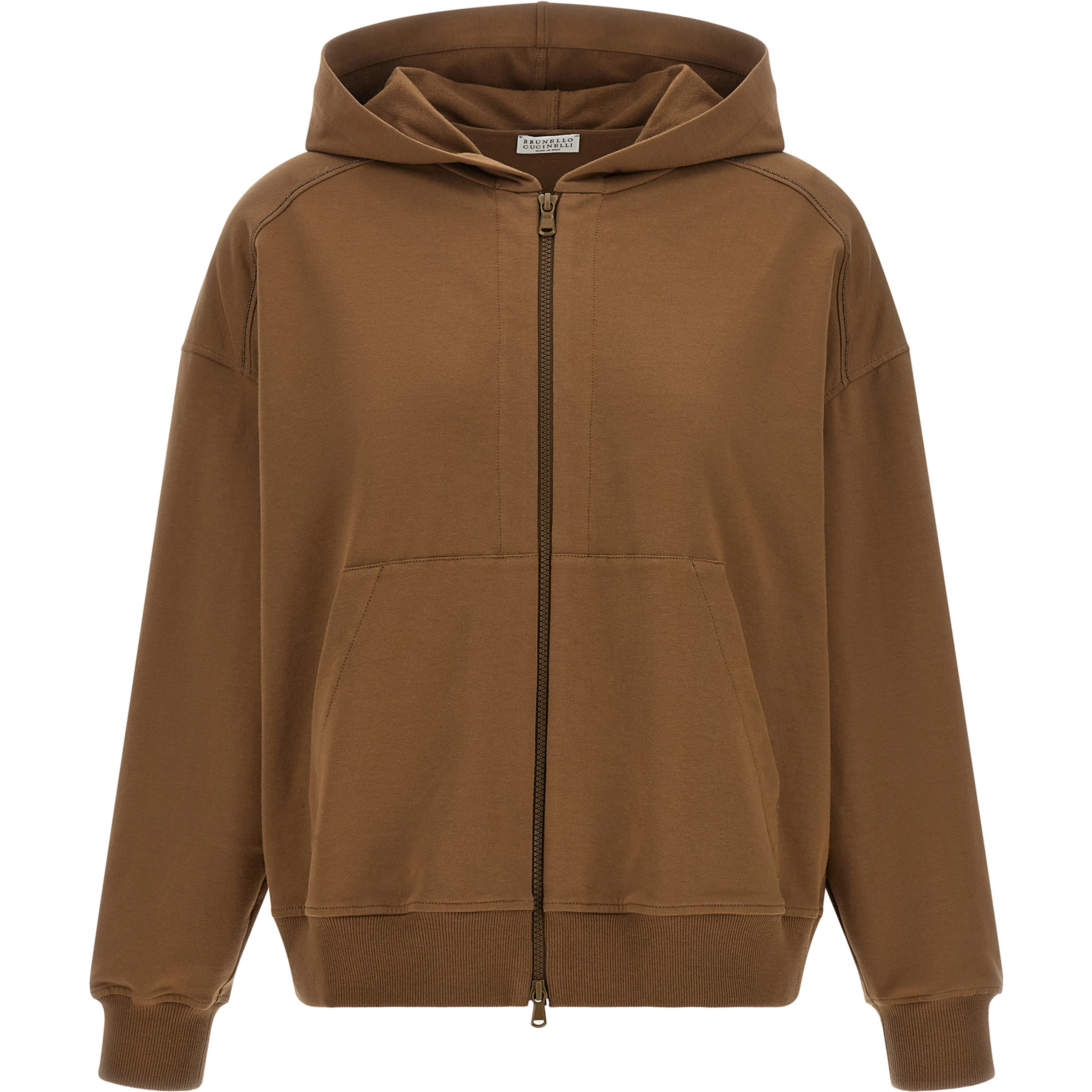 Brown Cotton Hoodie