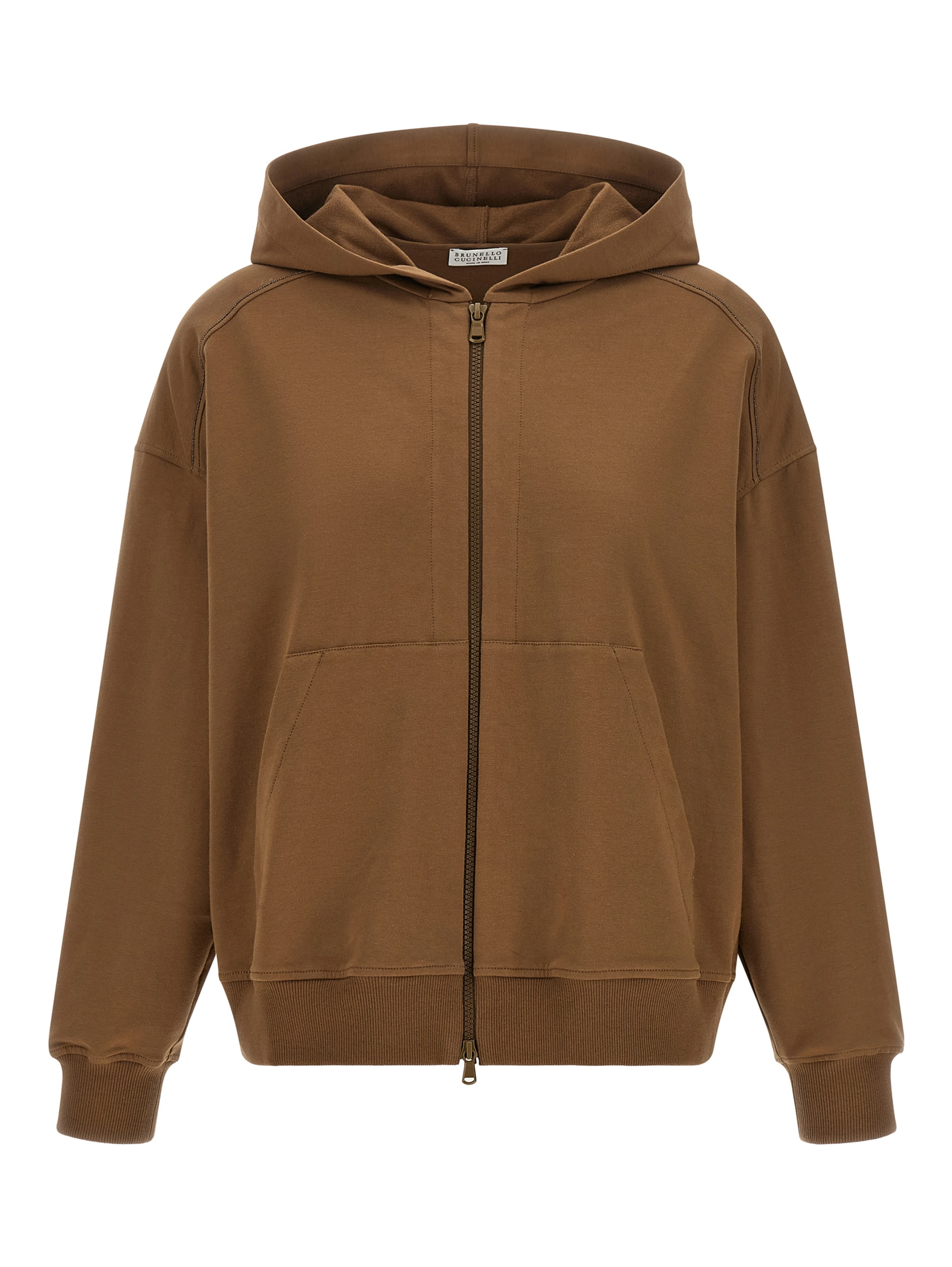 Brown Cotton Hoodie