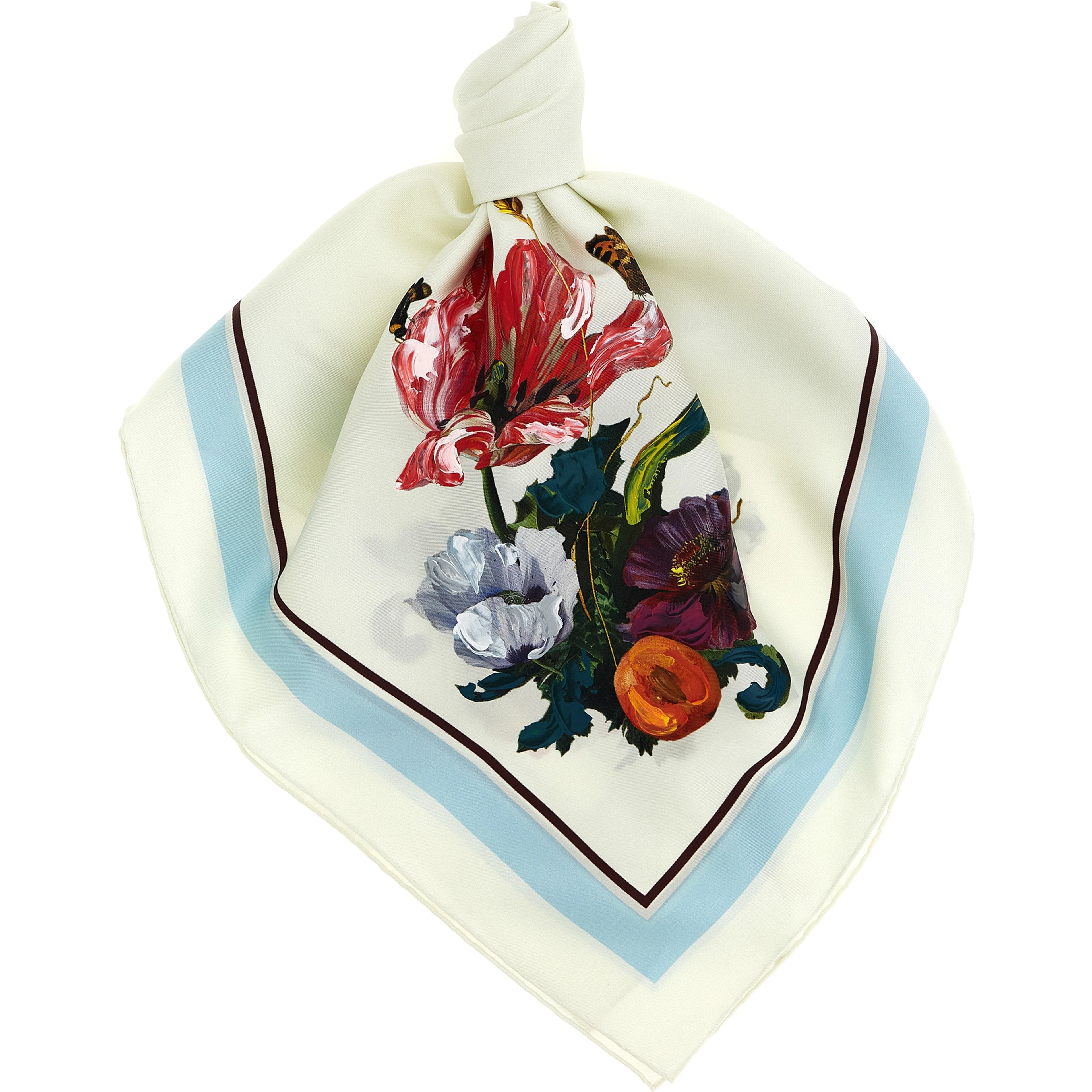 White Silk Scarf