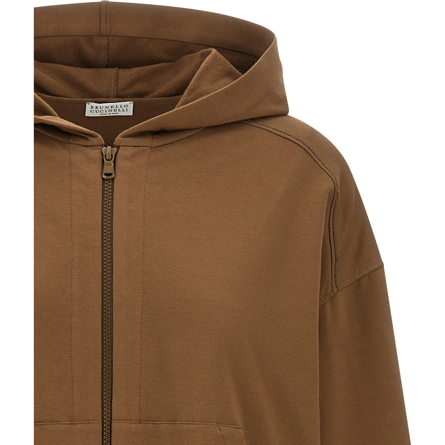 Brown Cotton Hoodie