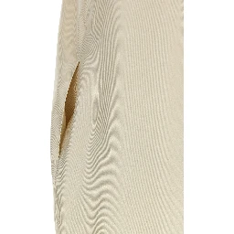 Beige Silk Midi Dress