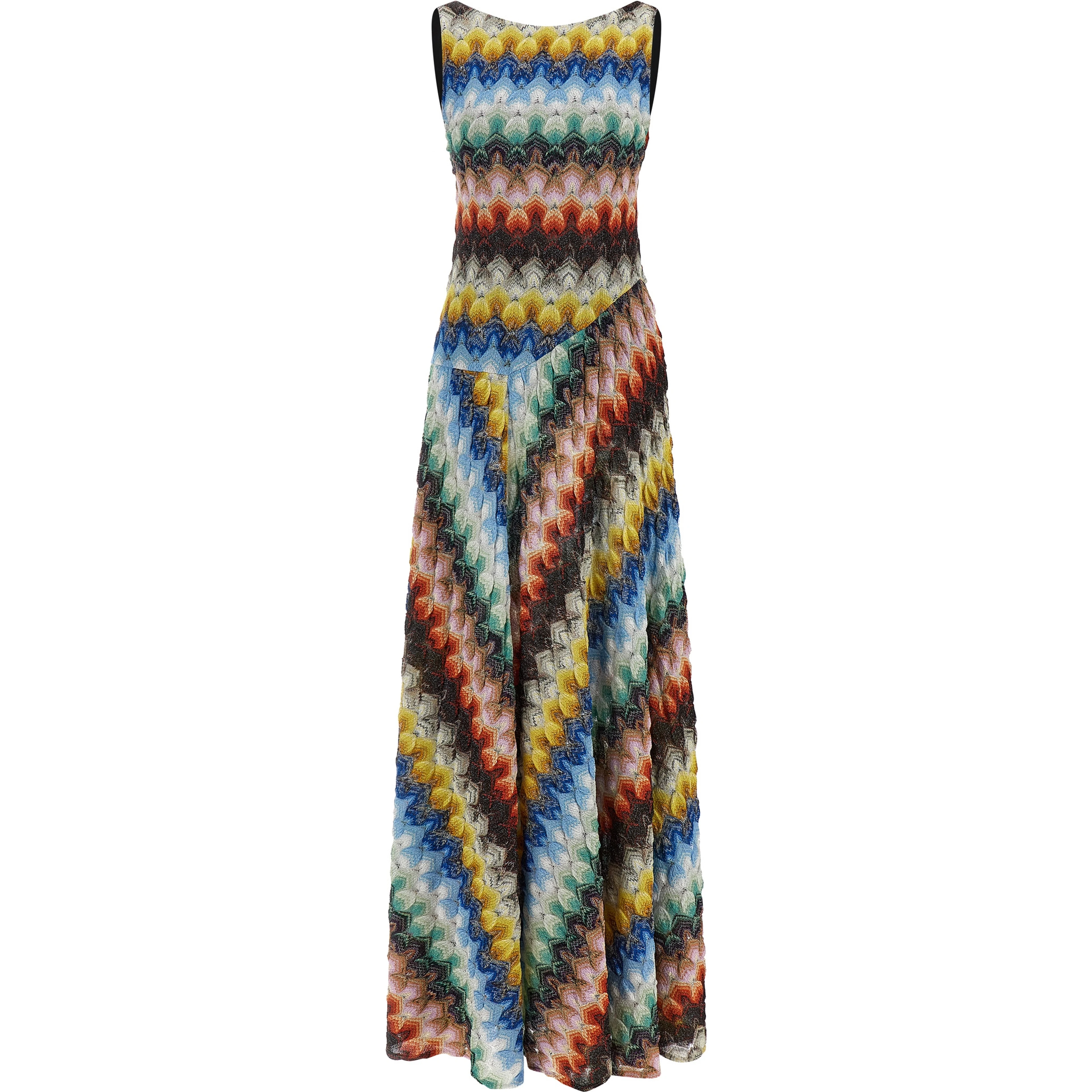 Multicolor Viscose Long Dress