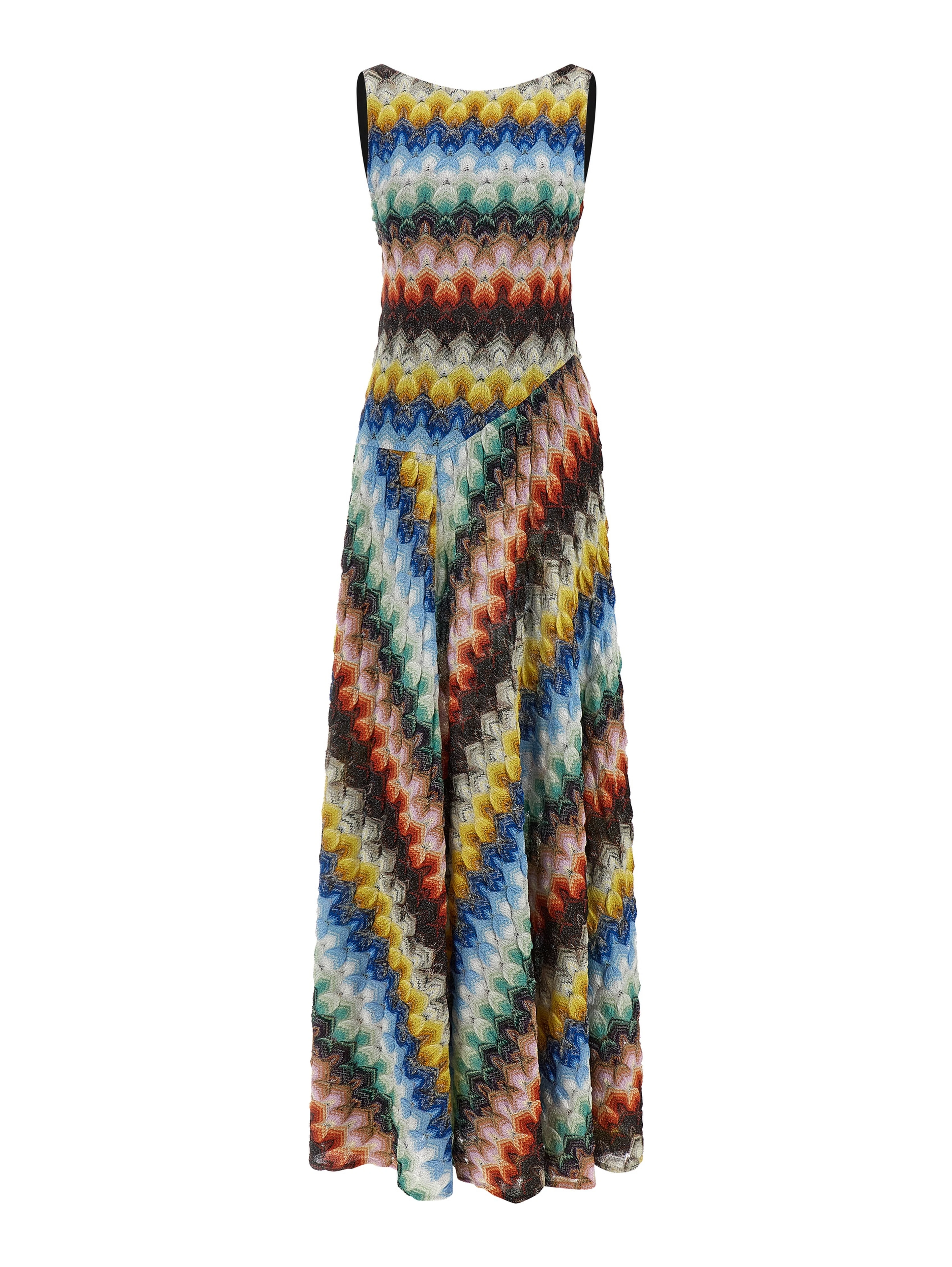 Multicolor Viscose Long Dress