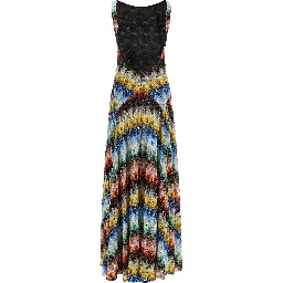 Multicolor Viscose Long Dress