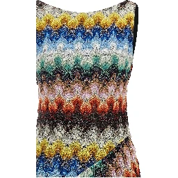 Multicolor Viscose Long Dress