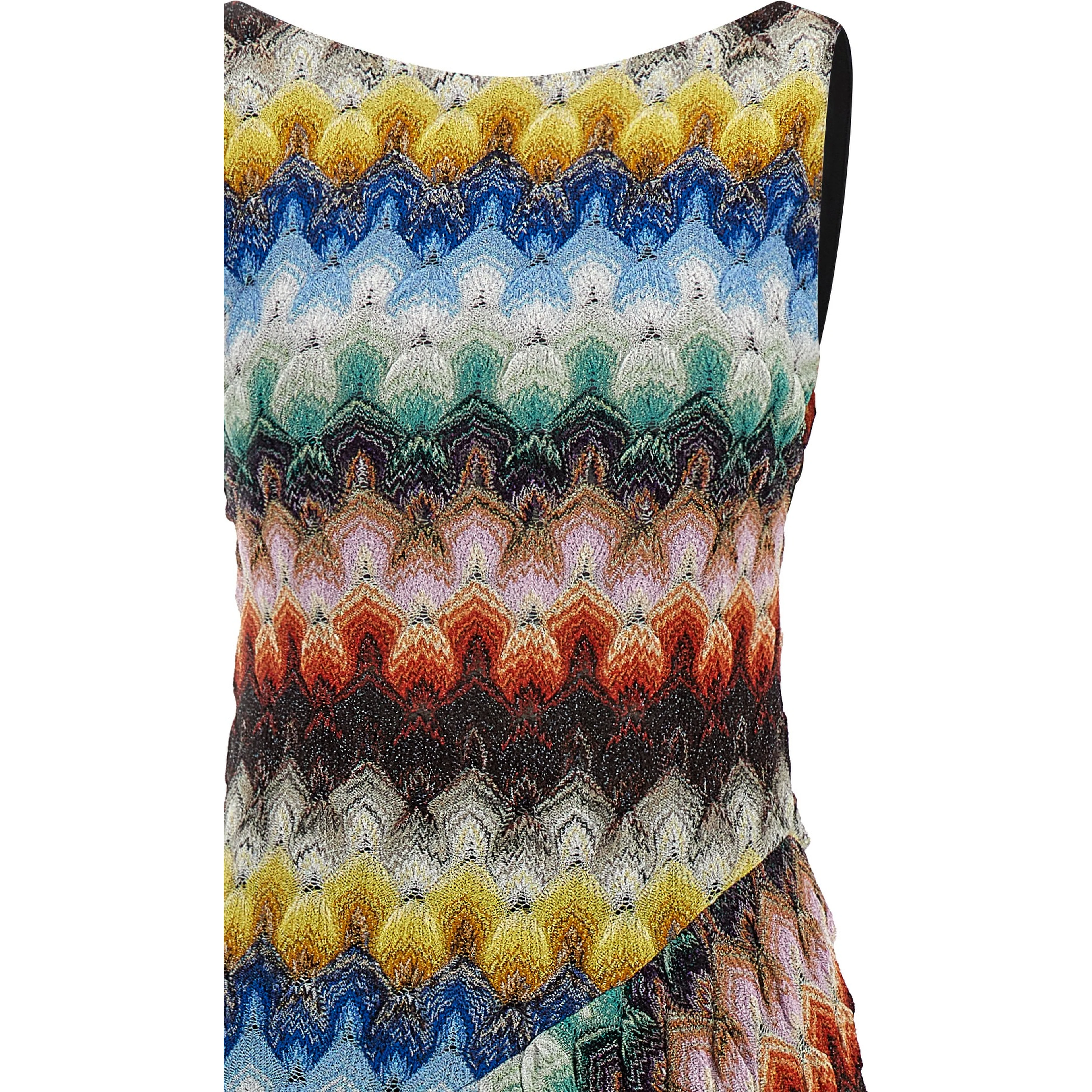 Multicolor Viscose Long Dress