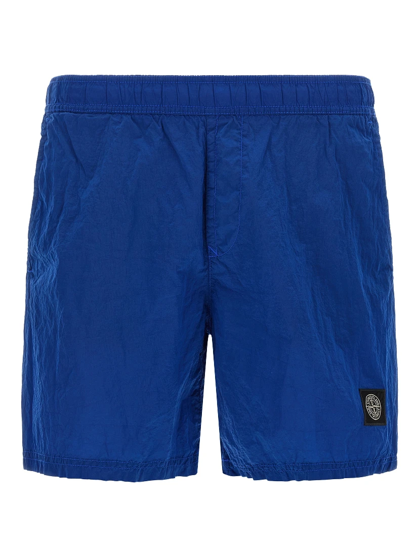 Blue Polyamide Swim Shorts