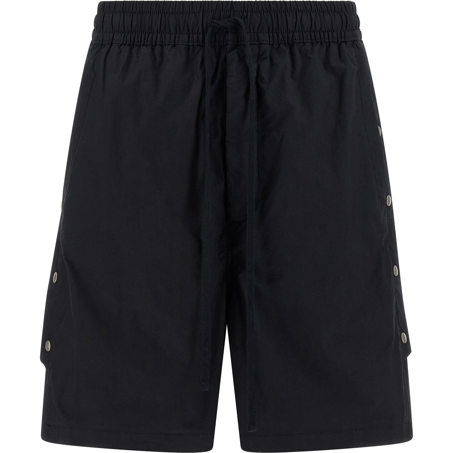 Black Cotton Bermuda Shorts