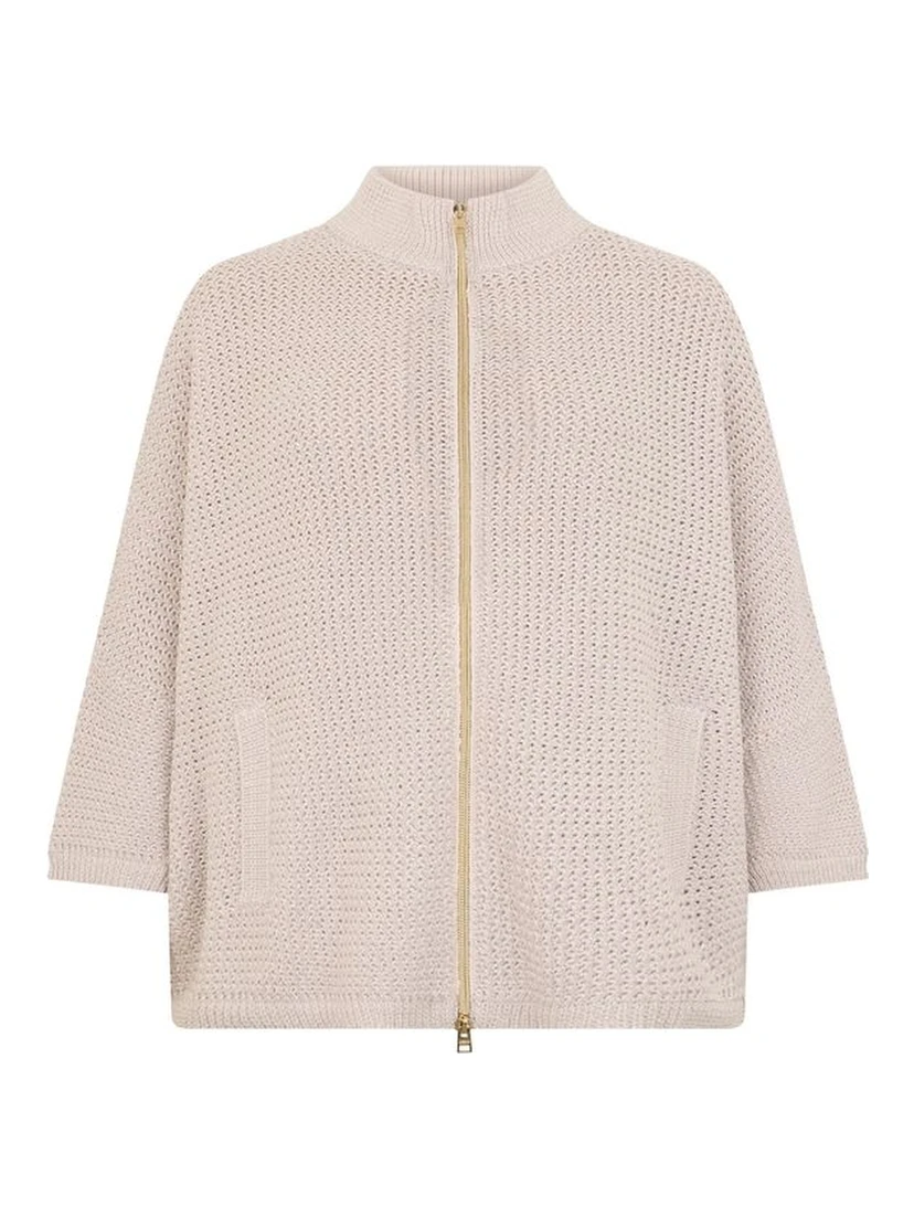 Beige Cotton Cardigan