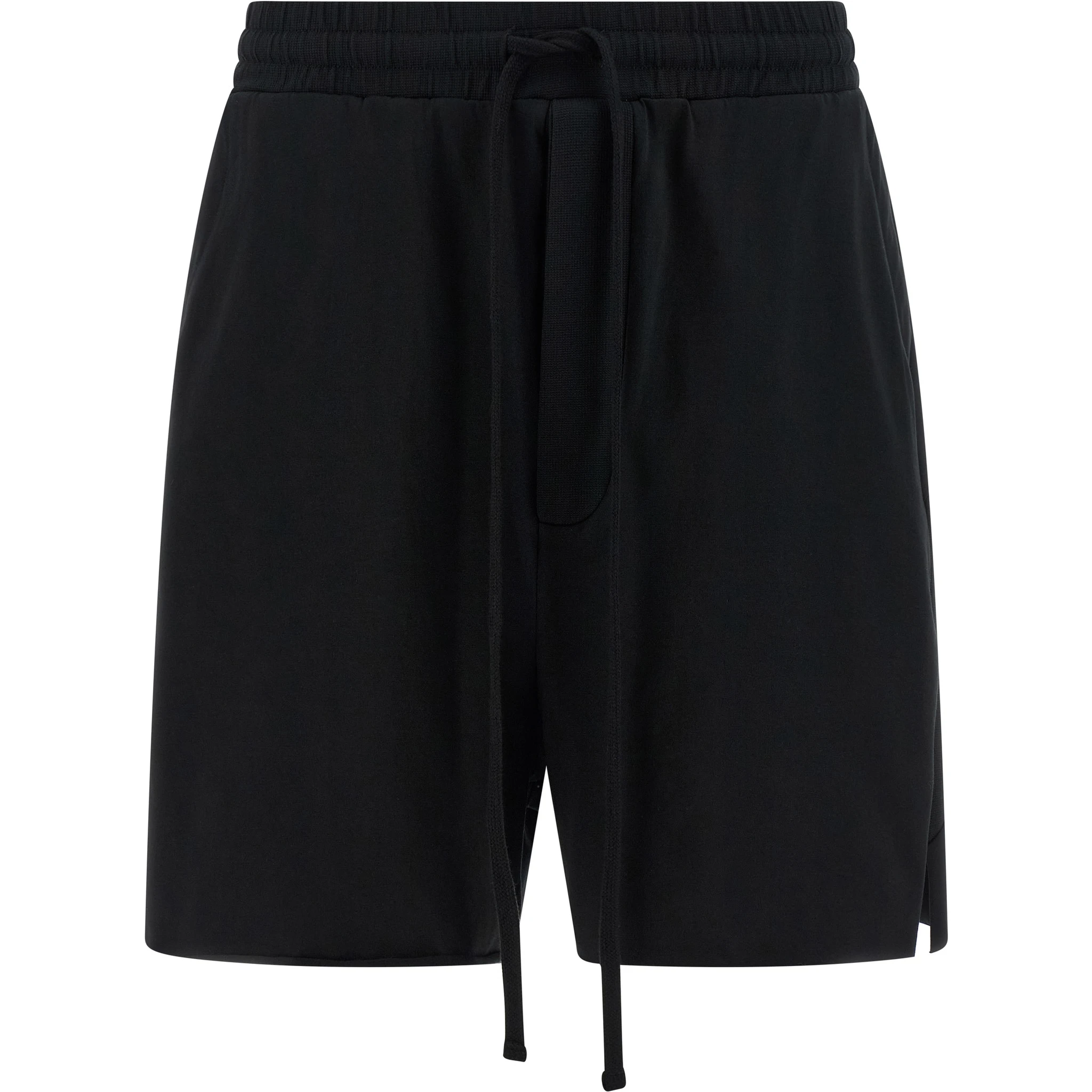 Black Cotton Bermuda Shorts