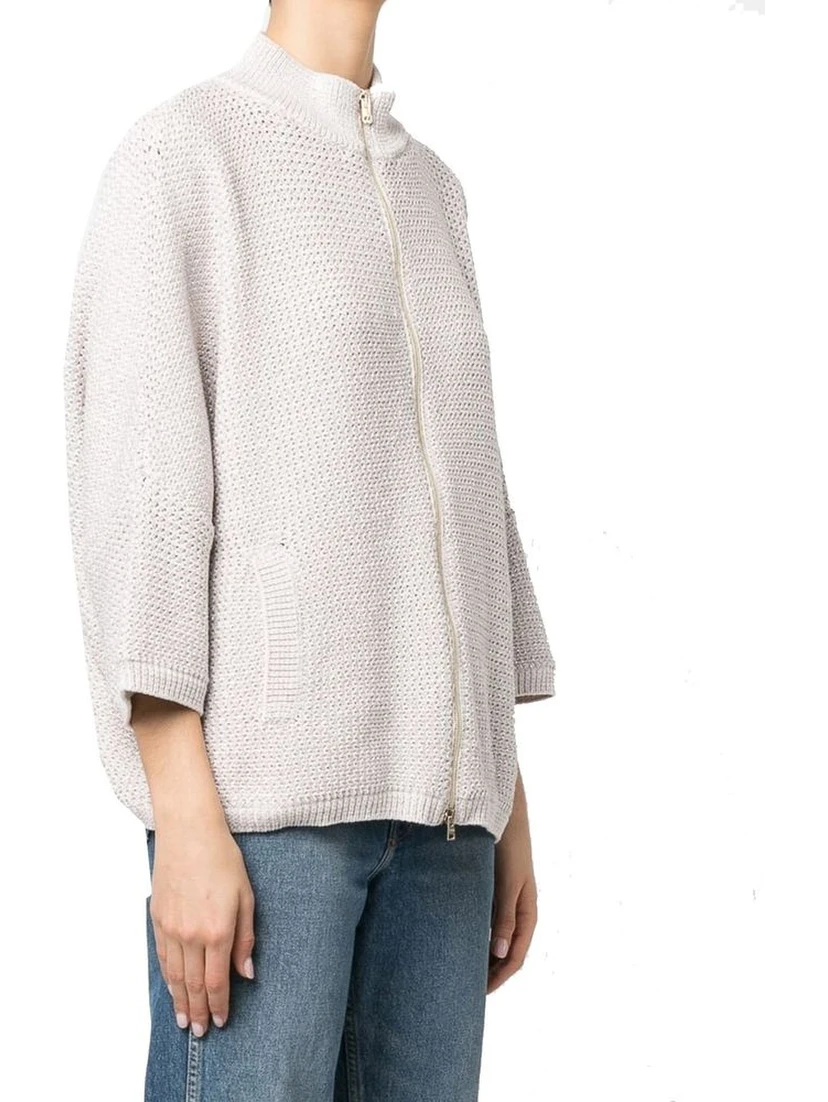 Beige Cotton Cardigan