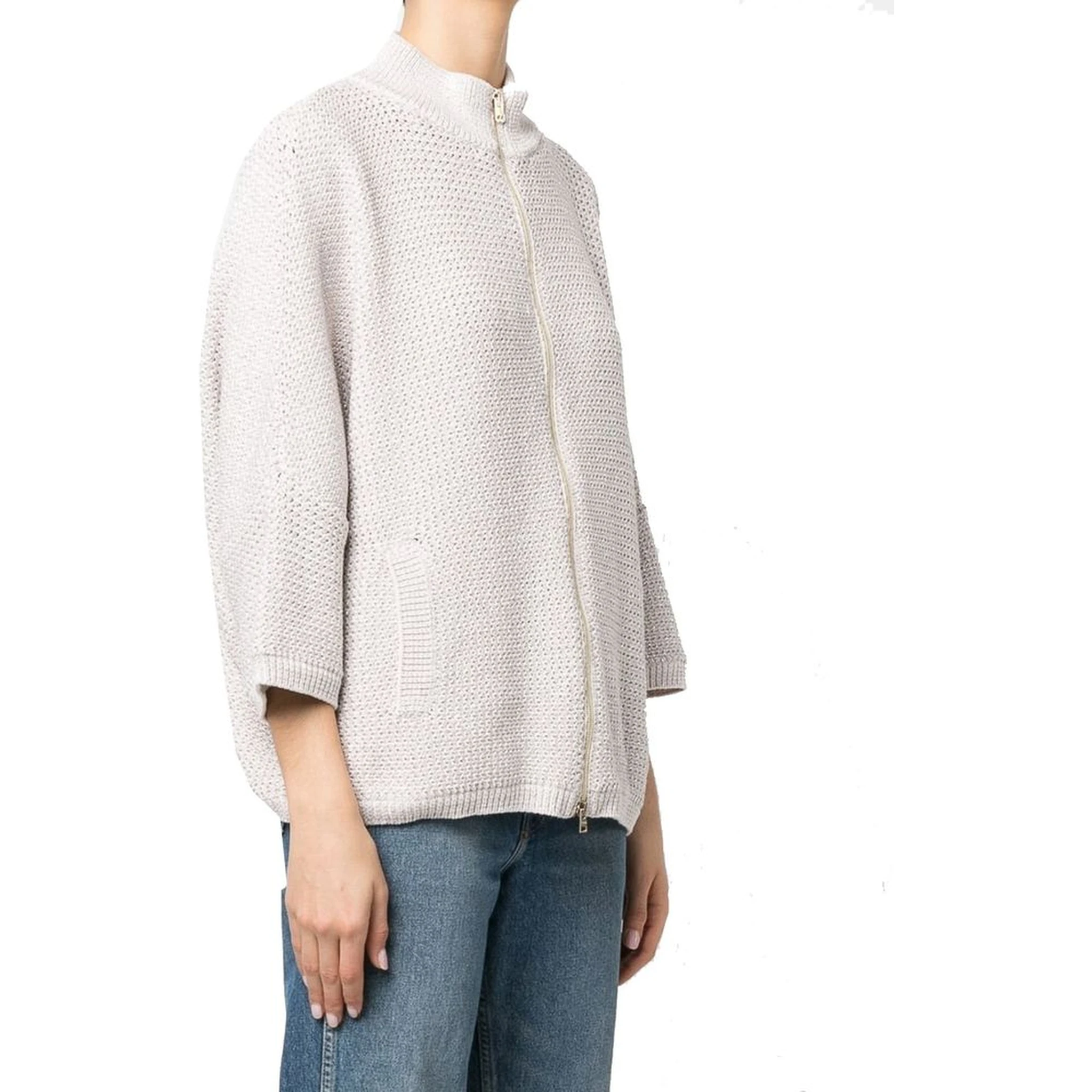 Beige Cotton Cardigan