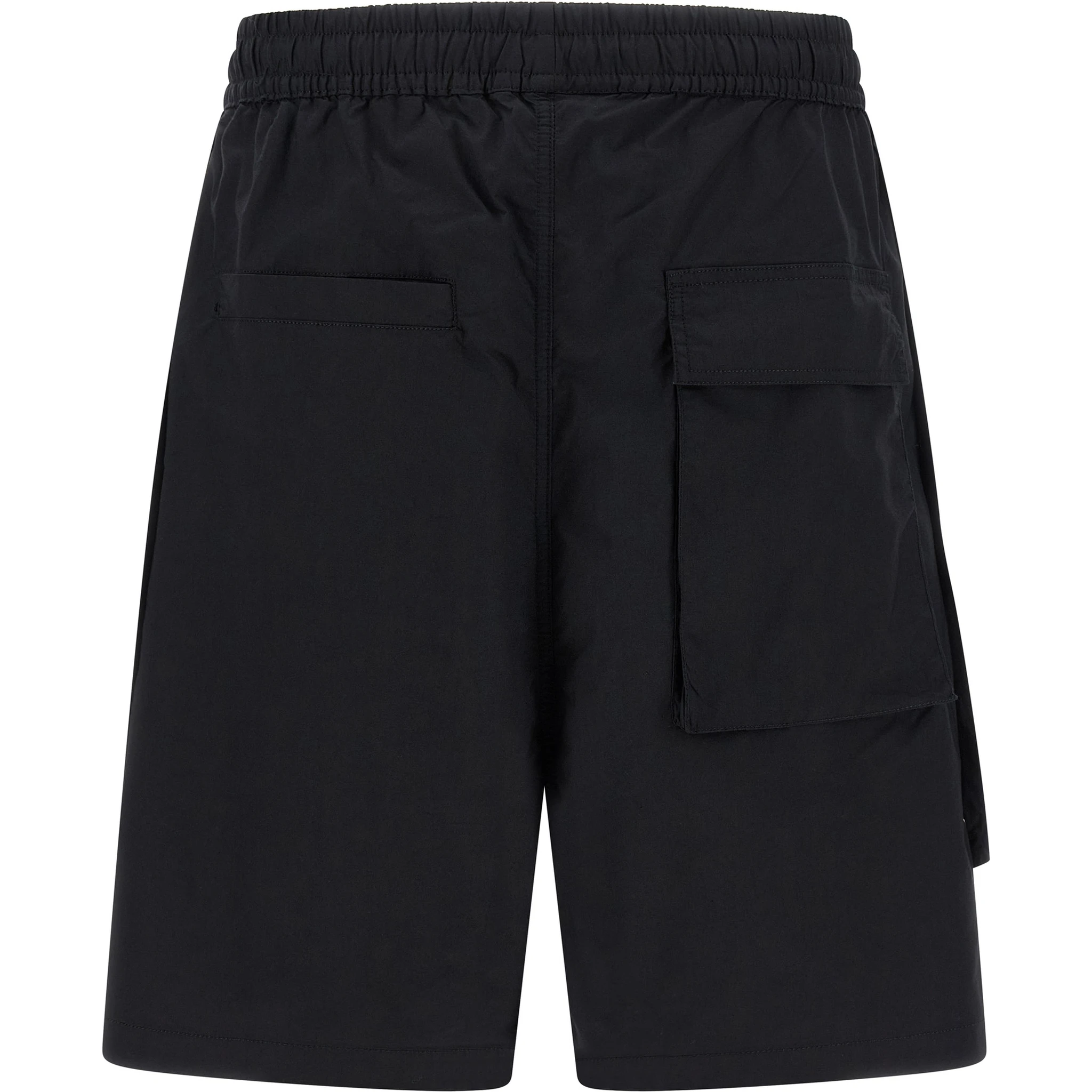 Black Cotton Bermuda Shorts