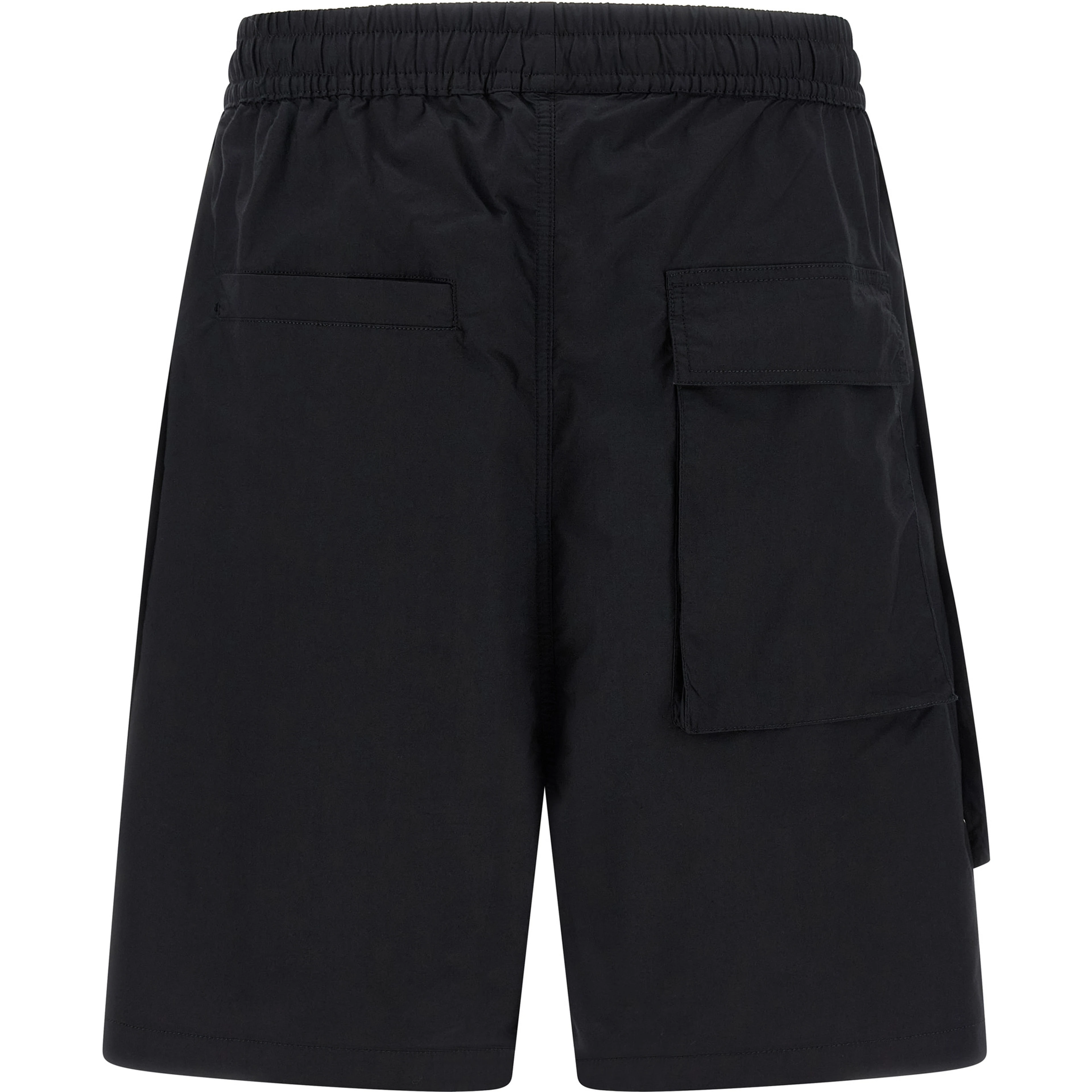 Black Cotton Bermuda Shorts