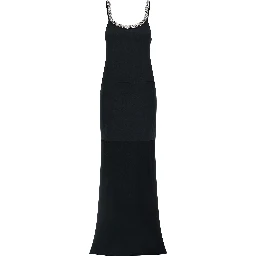 Black Acetate Long Dress